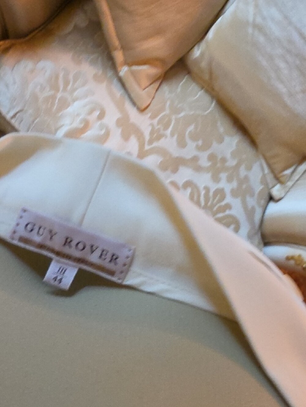Women's Cream Straight-Leg Dress Pants - Picture 8 of 8